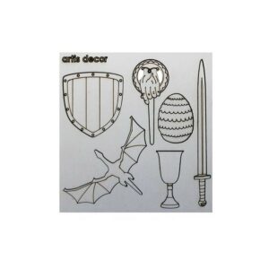 Chipboard Game of throne 16x17cm