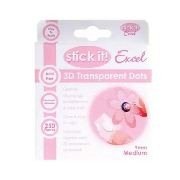 3D dots transparent (250 dots) 9mm