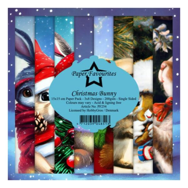 Christmas Bunny 15x15cm