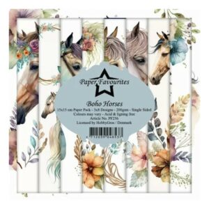 Boho Horses 15x15cm