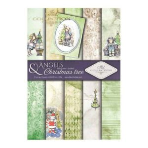 Angels & christmas tree A4