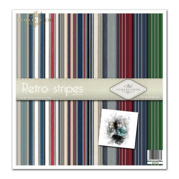 Retro stripes 30x30cm