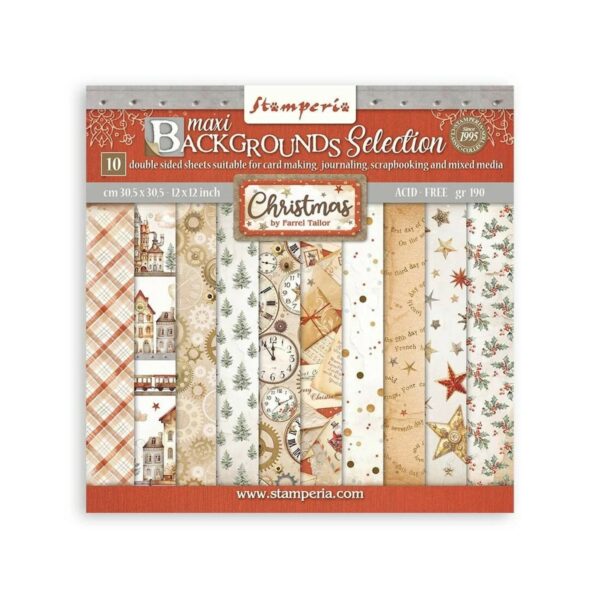 Gear Up For Christmas Background 30x30cm