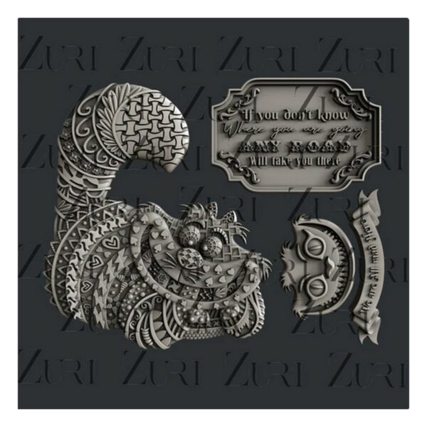 Cheshire cat 18.1x14.9x0.9cm