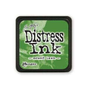 Distress ink mowed lawn mini pad