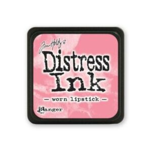 Distress ink worn lipstick mini pad