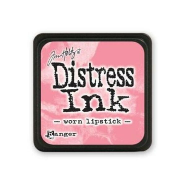 Distress ink worn lipstick mini pad