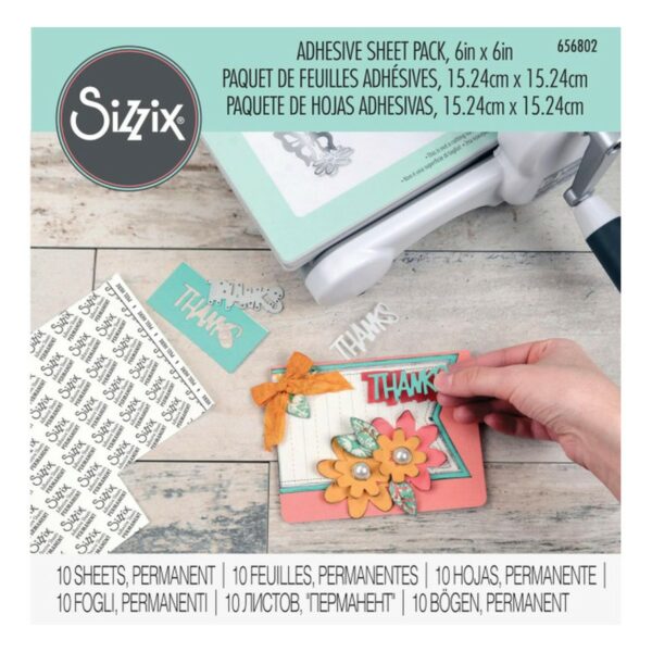 Fabrication de feuilles adhésives essentielles 15.2 x 15.2 cm permanent 10 feuilles