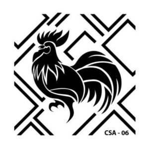 Rooster 15x15cm