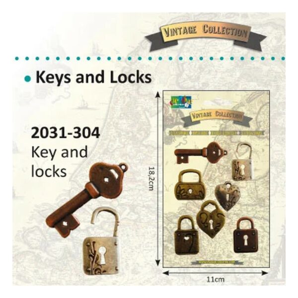 Clés & Serrures Vintage 7pièces