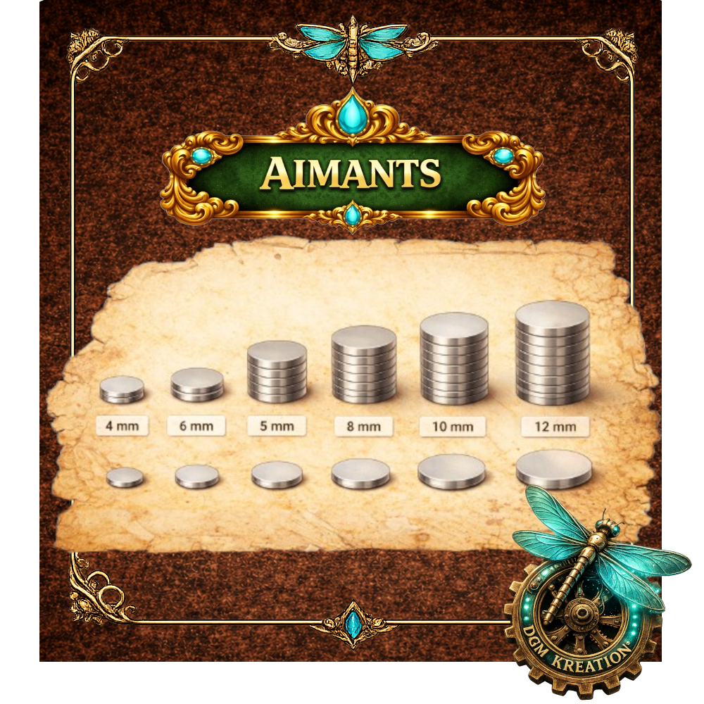 Aimant Ni35 Superstrong 12pcs Dia.12x1mm