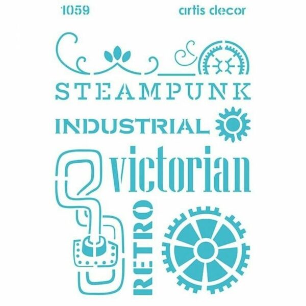 Steampunk text 20x28.5cm