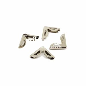 Coins métal - Ajourés arrondis argentés