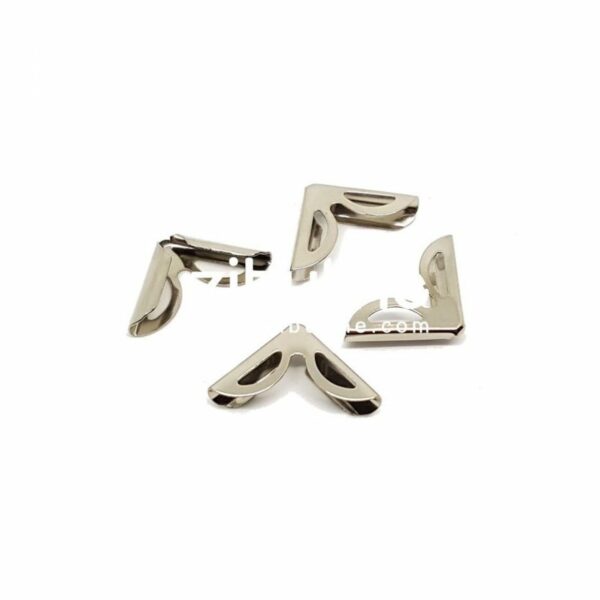 Coins métal - Ajourés arrondis argentés