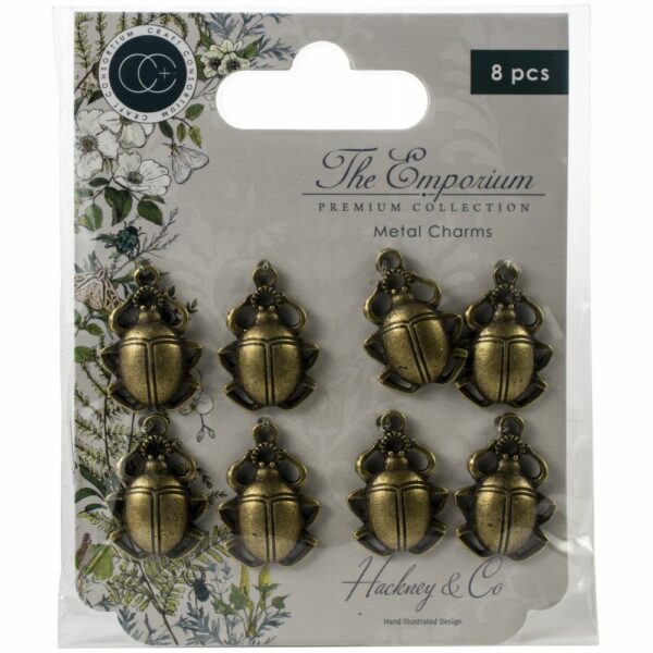 BEETLE CHARMS 8pcs